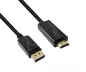 Preview: DisplayPort to HDMI cable, DP 20pin to HDMI male, resolution max. 1920x1080p at 60Hz, black, 2.00m, DINIC Box